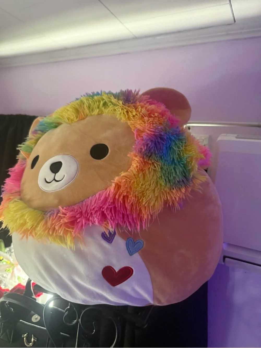 Squishmallows Rainbow Mane Lion Plush Pillow - Multicolor Fur